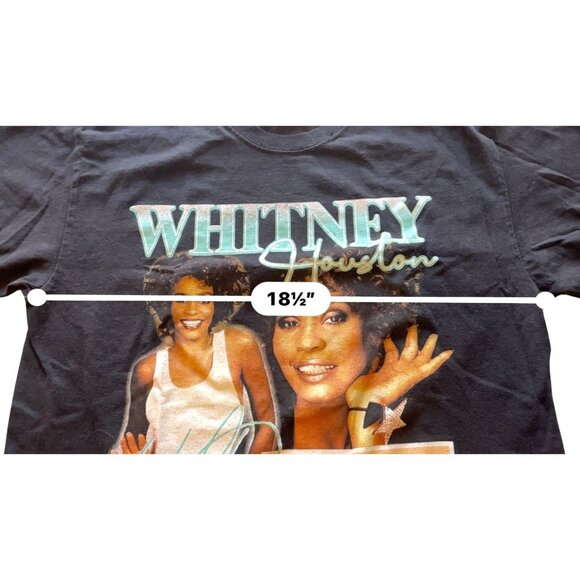 Whitney Houston black Medium screen print short sleeve crew neck tee - Picture 3 of 6